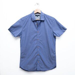 Ted Baker Dotted Casual Button Down Shirt Blue Size 2